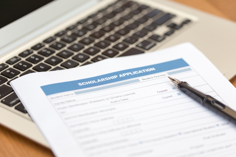Paperwork on a laptop